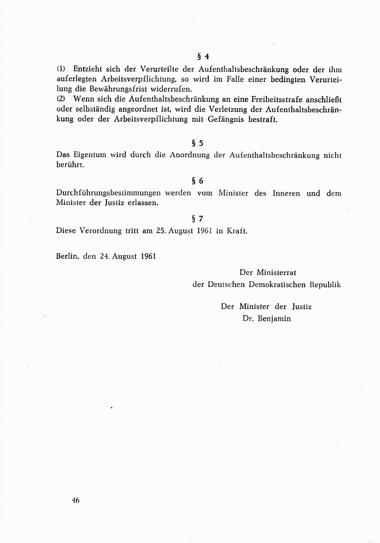 Dokumente des Unrechts, das SED-Regime [Deutsche Demokratische Republik (DDR)] in der Praxis, fünfte Folge, herausgegeben vom Bundesministerium für gesamtdeutsche Fragen (BMG) [Bundesrepublik Deutschland (BRD)], Bonn und Berlin 1962, Seite 46 (Dok. UnR. SED-Reg. DDR BMG BRD 1962, S. 46)