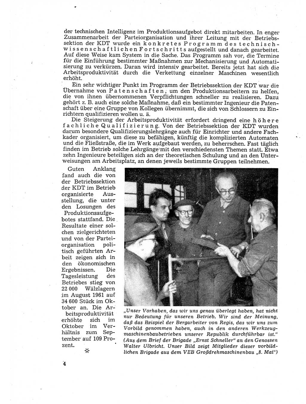 Neuer Weg (NW), Organ des Zentralkomitees (ZK) der SED (Sozialistische Einheitspartei Deutschlands) für Fragen des Parteilebens, 17. Jahrgang [Deutsche Demokratische Republik (DDR)] 1962, Seite 4 (NW ZK SED DDR 1962, S. 4)