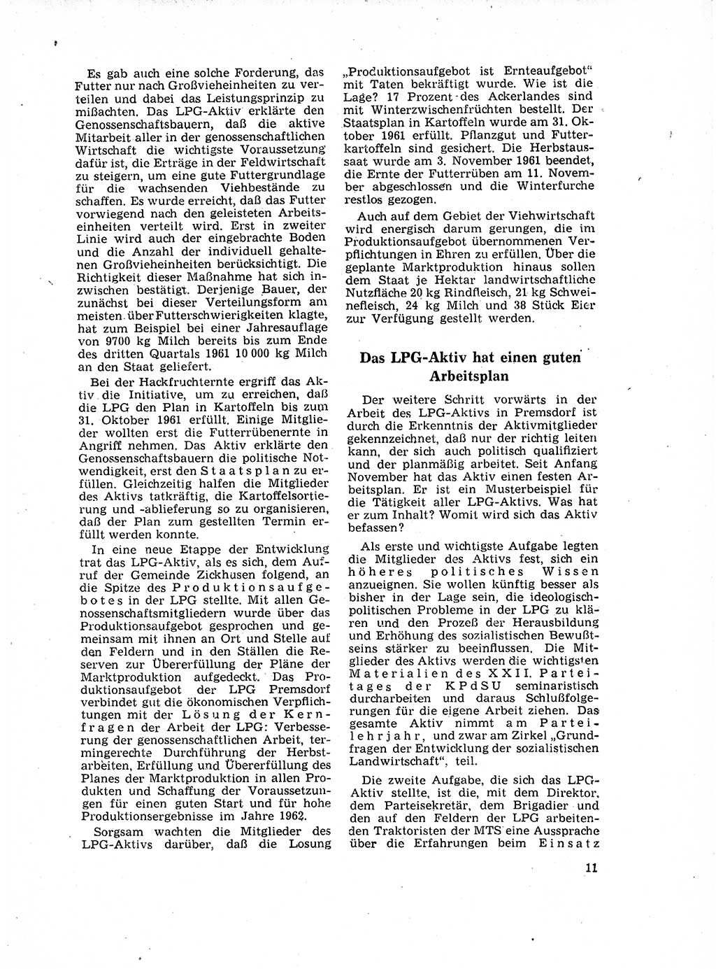 Neuer Weg (NW), Organ des Zentralkomitees (ZK) der SED (Sozialistische Einheitspartei Deutschlands) für Fragen des Parteilebens, 17. Jahrgang [Deutsche Demokratische Republik (DDR)] 1962, Seite 11 (NW ZK SED DDR 1962, S. 11)