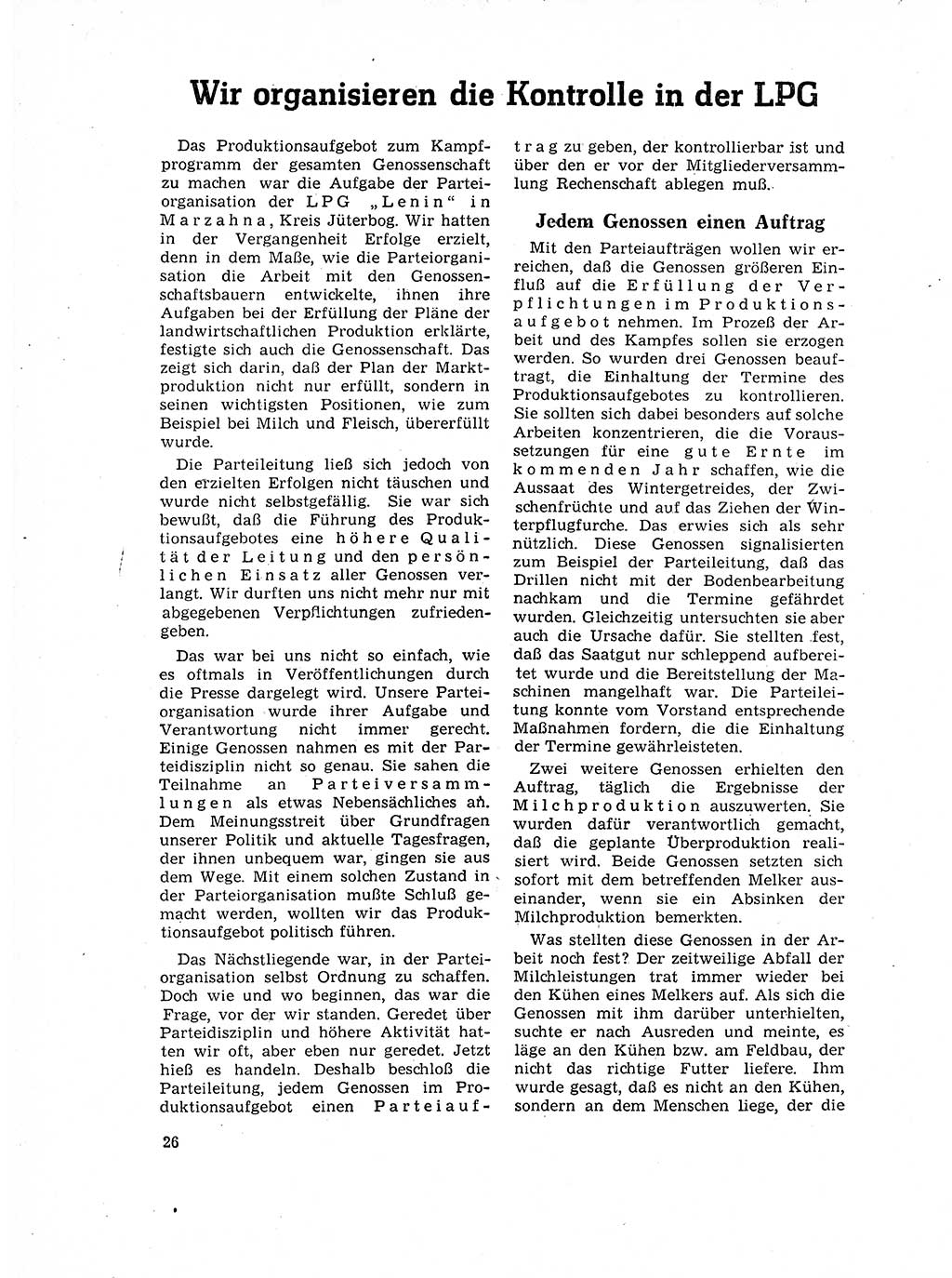 Neuer Weg (NW), Organ des Zentralkomitees (ZK) der SED (Sozialistische Einheitspartei Deutschlands) für Fragen des Parteilebens, 17. Jahrgang [Deutsche Demokratische Republik (DDR)] 1962, Seite 26 (NW ZK SED DDR 1962, S. 26)