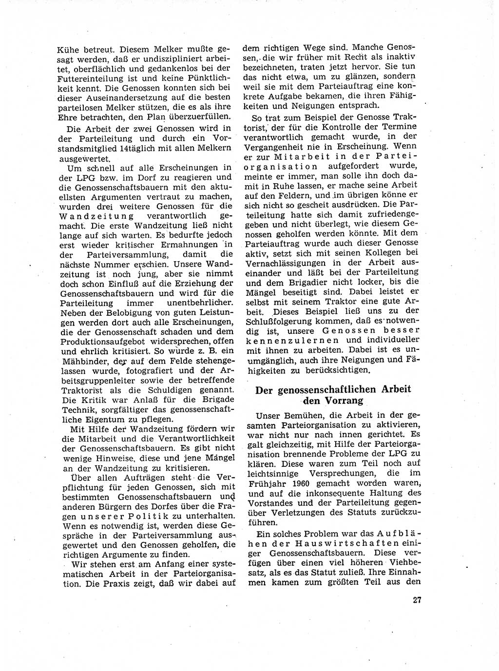 Neuer Weg (NW), Organ des Zentralkomitees (ZK) der SED (Sozialistische Einheitspartei Deutschlands) für Fragen des Parteilebens, 17. Jahrgang [Deutsche Demokratische Republik (DDR)] 1962, Seite 27 (NW ZK SED DDR 1962, S. 27)