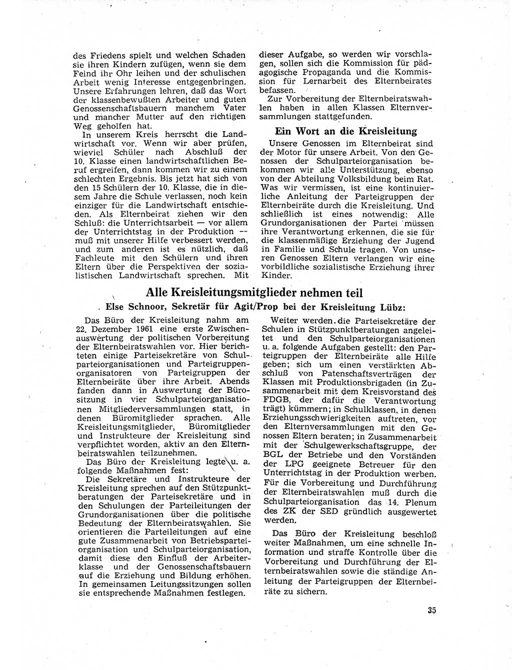 Neuer Weg (NW), Organ des Zentralkomitees (ZK) der SED (Sozialistische Einheitspartei Deutschlands) für Fragen des Parteilebens, 17. Jahrgang [Deutsche Demokratische Republik (DDR)] 1962, Seite 35 (NW ZK SED DDR 1962, S. 35)