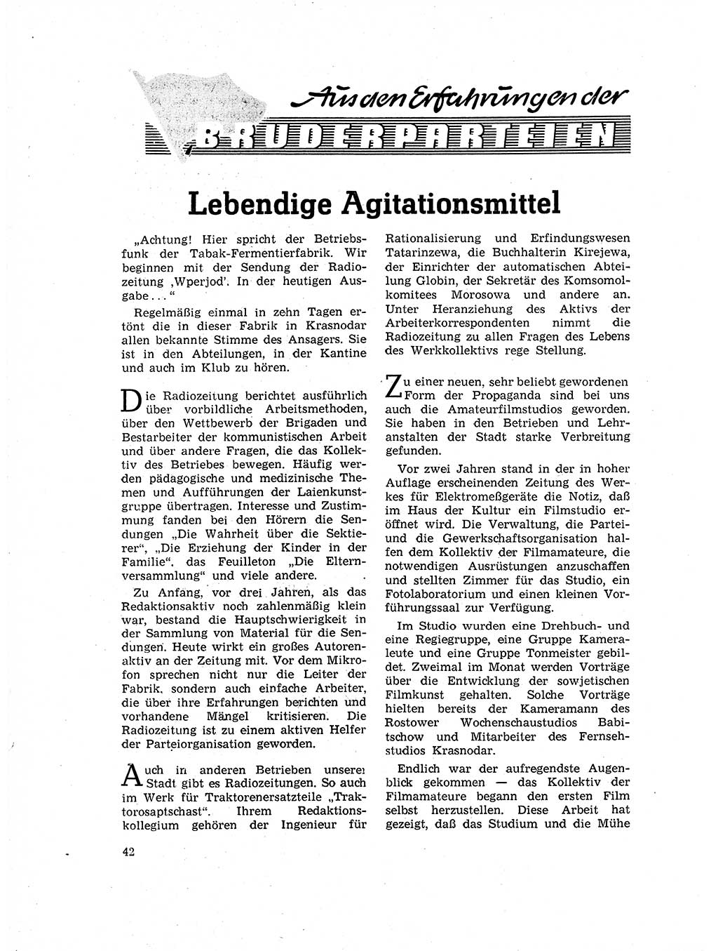 Neuer Weg (NW), Organ des Zentralkomitees (ZK) der SED (Sozialistische Einheitspartei Deutschlands) für Fragen des Parteilebens, 17. Jahrgang [Deutsche Demokratische Republik (DDR)] 1962, Seite 42 (NW ZK SED DDR 1962, S. 42)