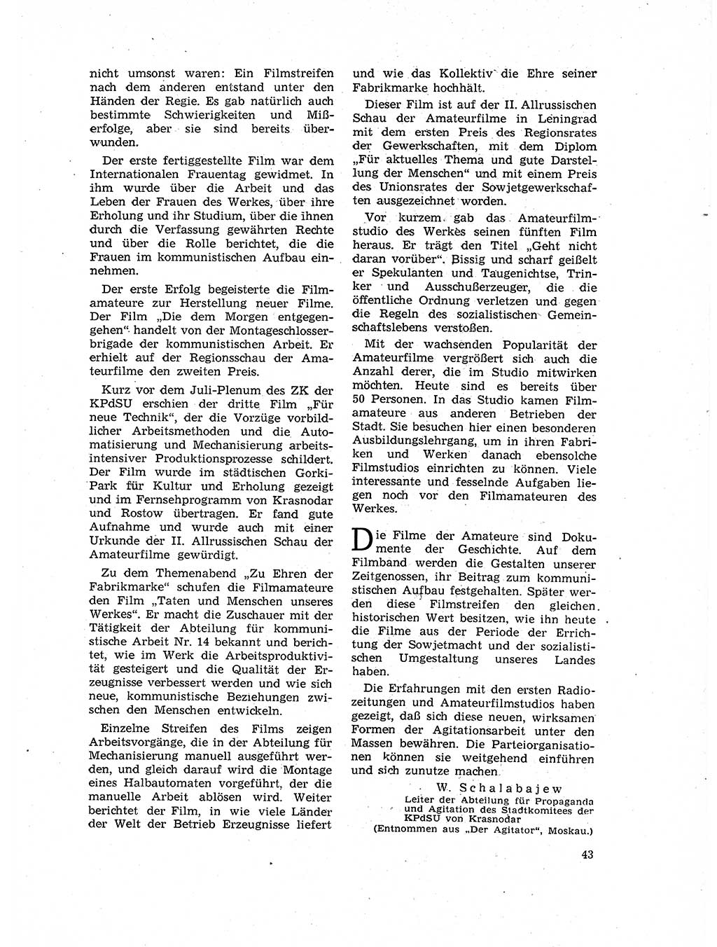 Neuer Weg (NW), Organ des Zentralkomitees (ZK) der SED (Sozialistische Einheitspartei Deutschlands) für Fragen des Parteilebens, 17. Jahrgang [Deutsche Demokratische Republik (DDR)] 1962, Seite 43 (NW ZK SED DDR 1962, S. 43)