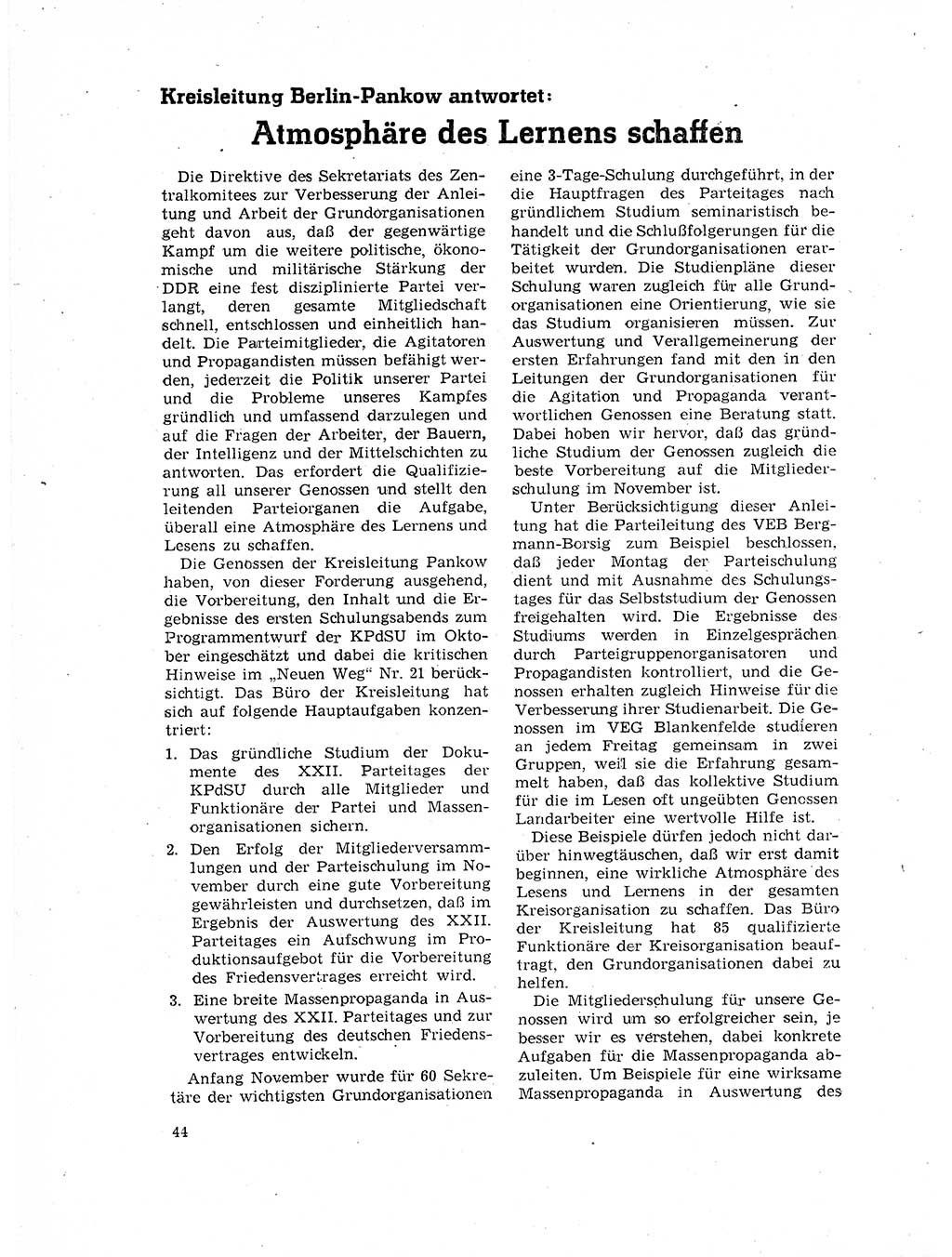 Neuer Weg (NW), Organ des Zentralkomitees (ZK) der SED (Sozialistische Einheitspartei Deutschlands) für Fragen des Parteilebens, 17. Jahrgang [Deutsche Demokratische Republik (DDR)] 1962, Seite 44 (NW ZK SED DDR 1962, S. 44)