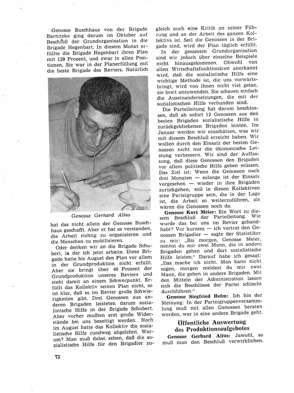 Neuer Weg (NW), Organ des Zentralkomitees (ZK) der SED (Sozialistische Einheitspartei Deutschlands) für Fragen des Parteilebens, 17. Jahrgang [Deutsche Demokratische Republik (DDR)] 1962, Seite 72 (NW ZK SED DDR 1962, S. 72)
