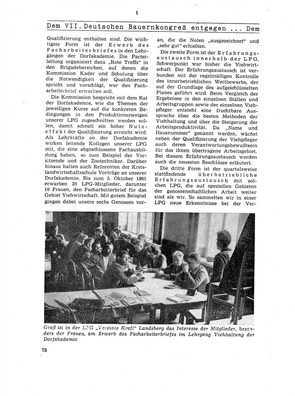 Neuer Weg (NW), Organ des Zentralkomitees (ZK) der SED (Sozialistische Einheitspartei Deutschlands) für Fragen des Parteilebens, 17. Jahrgang [Deutsche Demokratische Republik (DDR)] 1962, Seite 78 (NW ZK SED DDR 1962, S. 78)