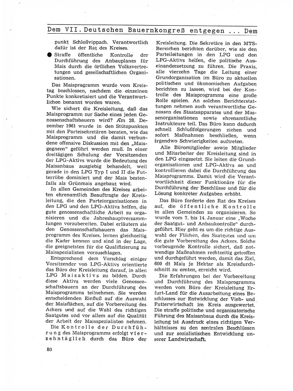 Neuer Weg (NW), Organ des Zentralkomitees (ZK) der SED (Sozialistische Einheitspartei Deutschlands) für Fragen des Parteilebens, 17. Jahrgang [Deutsche Demokratische Republik (DDR)] 1962, Seite 80 (NW ZK SED DDR 1962, S. 80)