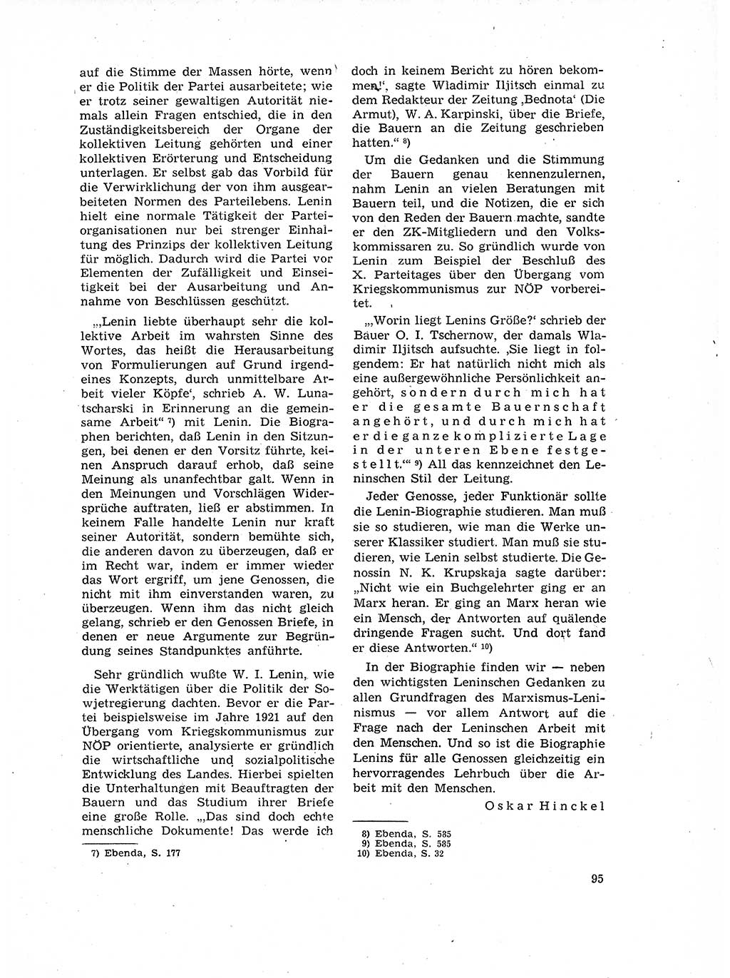 Neuer Weg (NW), Organ des Zentralkomitees (ZK) der SED (Sozialistische Einheitspartei Deutschlands) fÃ¼r Fragen des Parteilebens, 17. Jahrgang [Deutsche Demokratische Republik (DDR)] 1962, Seite 95 (NW ZK SED DDR 1962, S. 95)