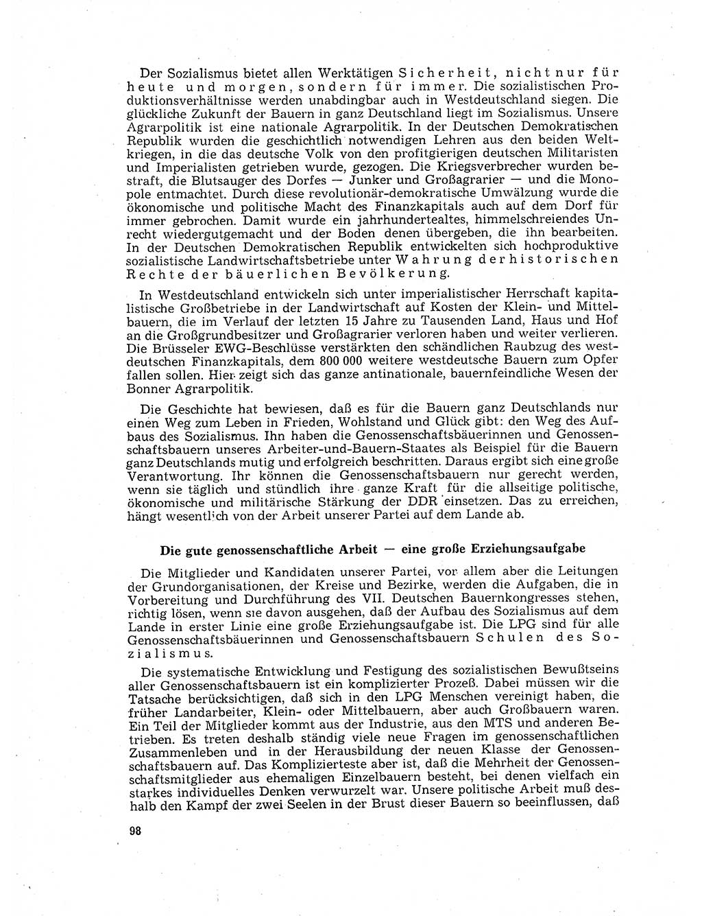 Neuer Weg (NW), Organ des Zentralkomitees (ZK) der SED (Sozialistische Einheitspartei Deutschlands) fÃ¼r Fragen des Parteilebens, 17. Jahrgang [Deutsche Demokratische Republik (DDR)] 1962, Seite 98 (NW ZK SED DDR 1962, S. 98)