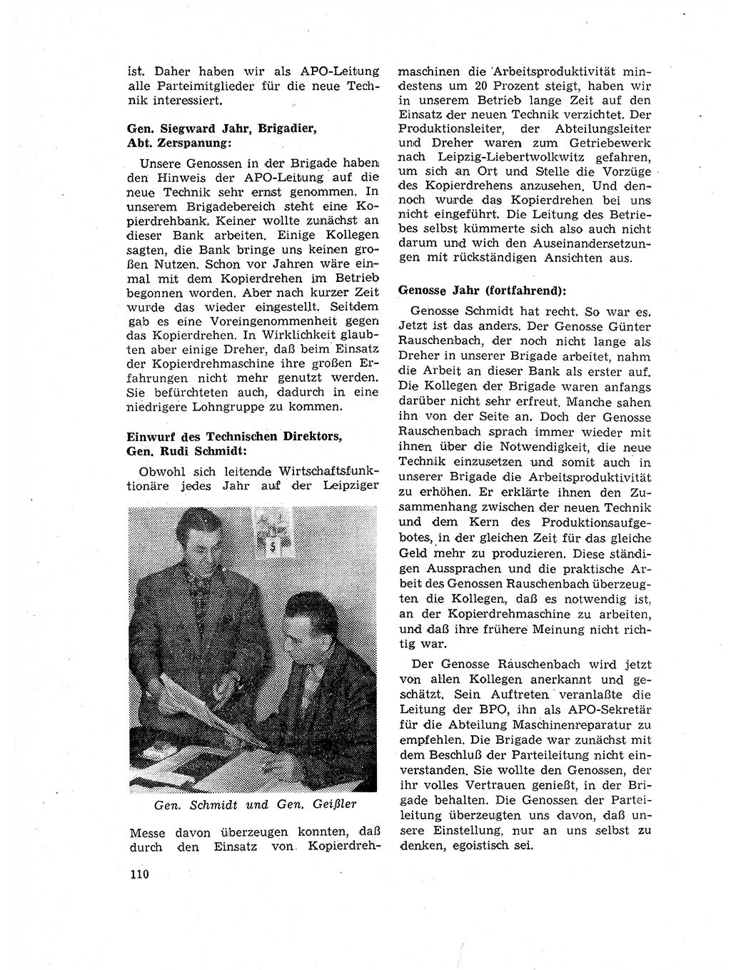 Neuer Weg (NW), Organ des Zentralkomitees (ZK) der SED (Sozialistische Einheitspartei Deutschlands) für Fragen des Parteilebens, 17. Jahrgang [Deutsche Demokratische Republik (DDR)] 1962, Seite 110 (NW ZK SED DDR 1962, S. 110)