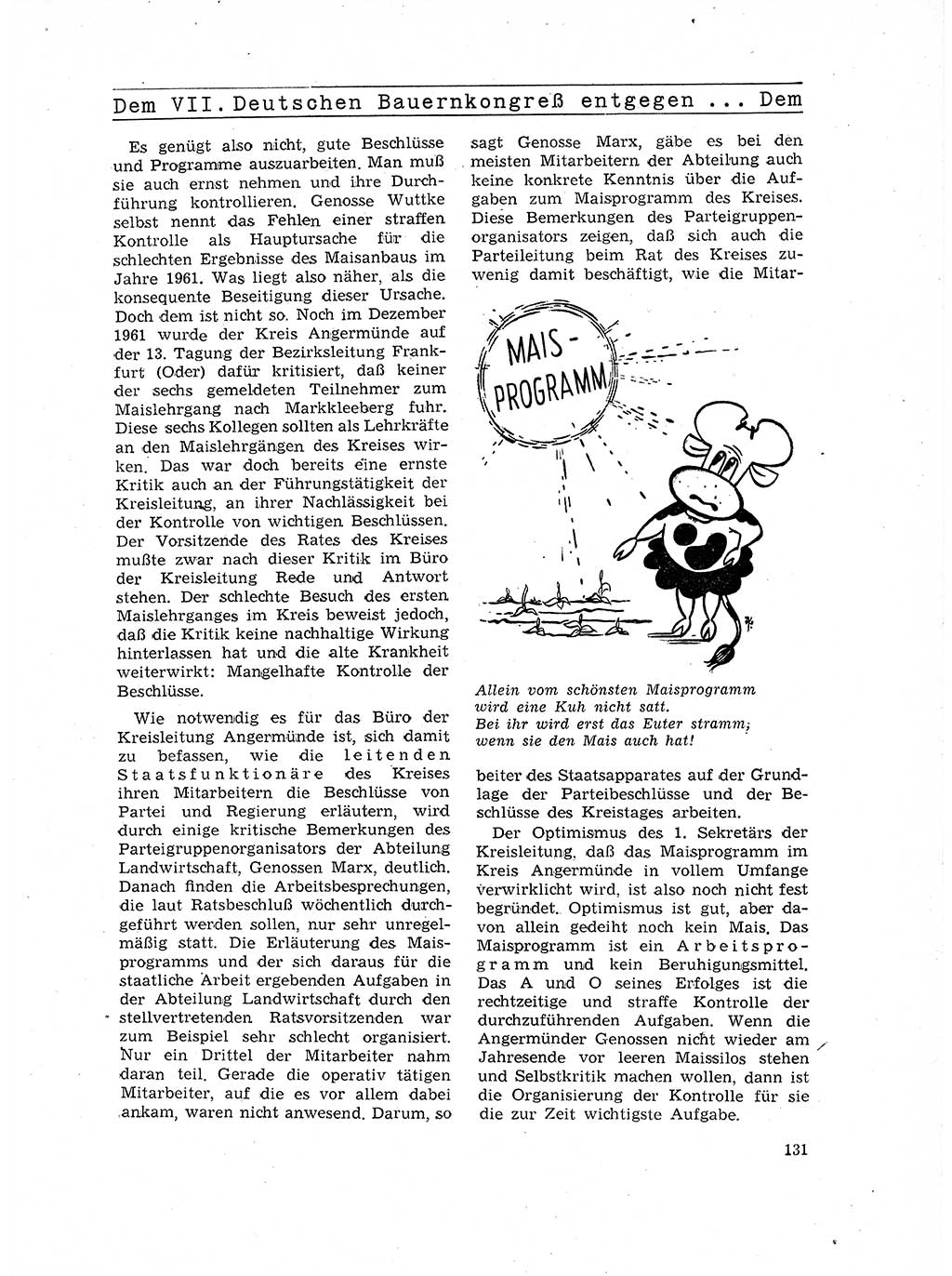 Neuer Weg (NW), Organ des Zentralkomitees (ZK) der SED (Sozialistische Einheitspartei Deutschlands) für Fragen des Parteilebens, 17. Jahrgang [Deutsche Demokratische Republik (DDR)] 1962, Seite 131 (NW ZK SED DDR 1962, S. 131)