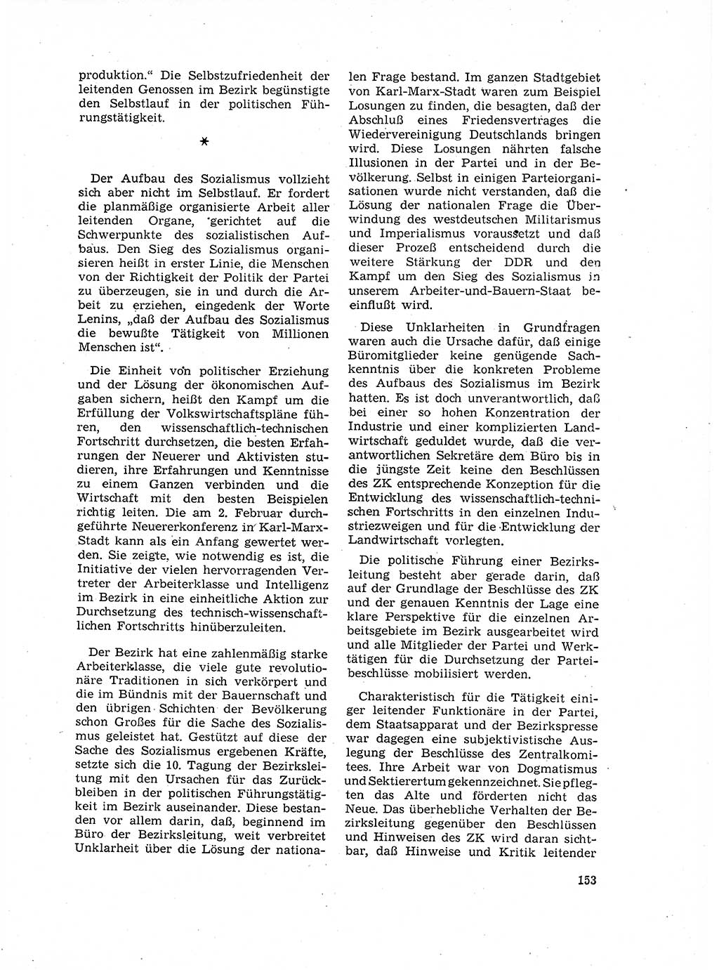 Neuer Weg (NW), Organ des Zentralkomitees (ZK) der SED (Sozialistische Einheitspartei Deutschlands) für Fragen des Parteilebens, 17. Jahrgang [Deutsche Demokratische Republik (DDR)] 1962, Seite 153 (NW ZK SED DDR 1962, S. 153)