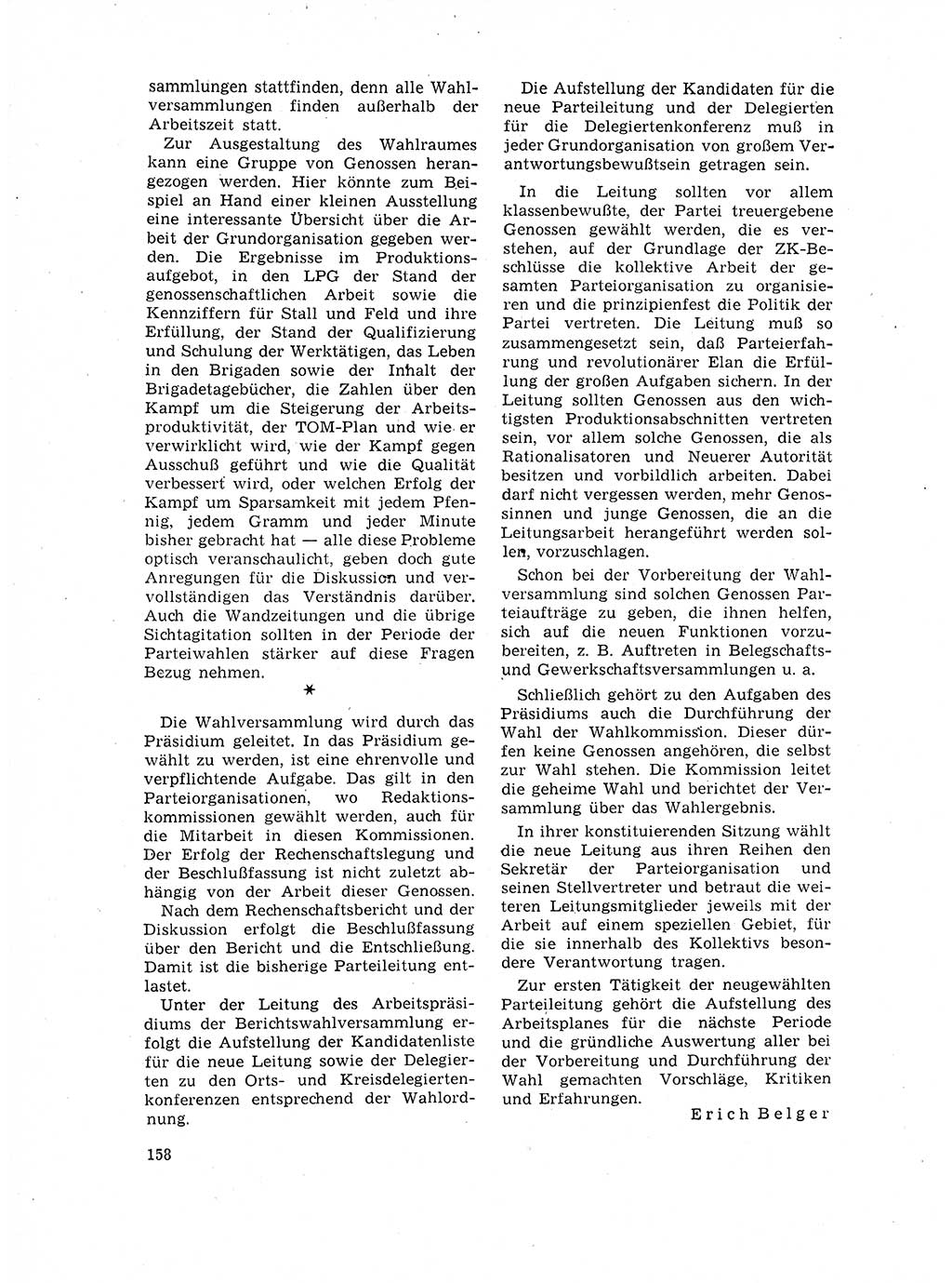 Neuer Weg (NW), Organ des Zentralkomitees (ZK) der SED (Sozialistische Einheitspartei Deutschlands) für Fragen des Parteilebens, 17. Jahrgang [Deutsche Demokratische Republik (DDR)] 1962, Seite 158 (NW ZK SED DDR 1962, S. 158)