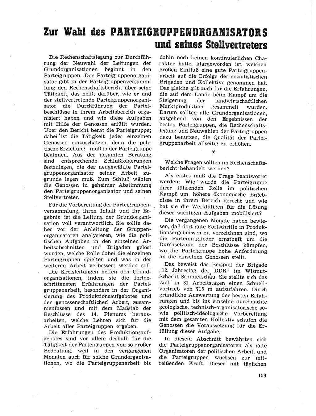 Neuer Weg (NW), Organ des Zentralkomitees (ZK) der SED (Sozialistische Einheitspartei Deutschlands) für Fragen des Parteilebens, 17. Jahrgang [Deutsche Demokratische Republik (DDR)] 1962, Seite 159 (NW ZK SED DDR 1962, S. 159)