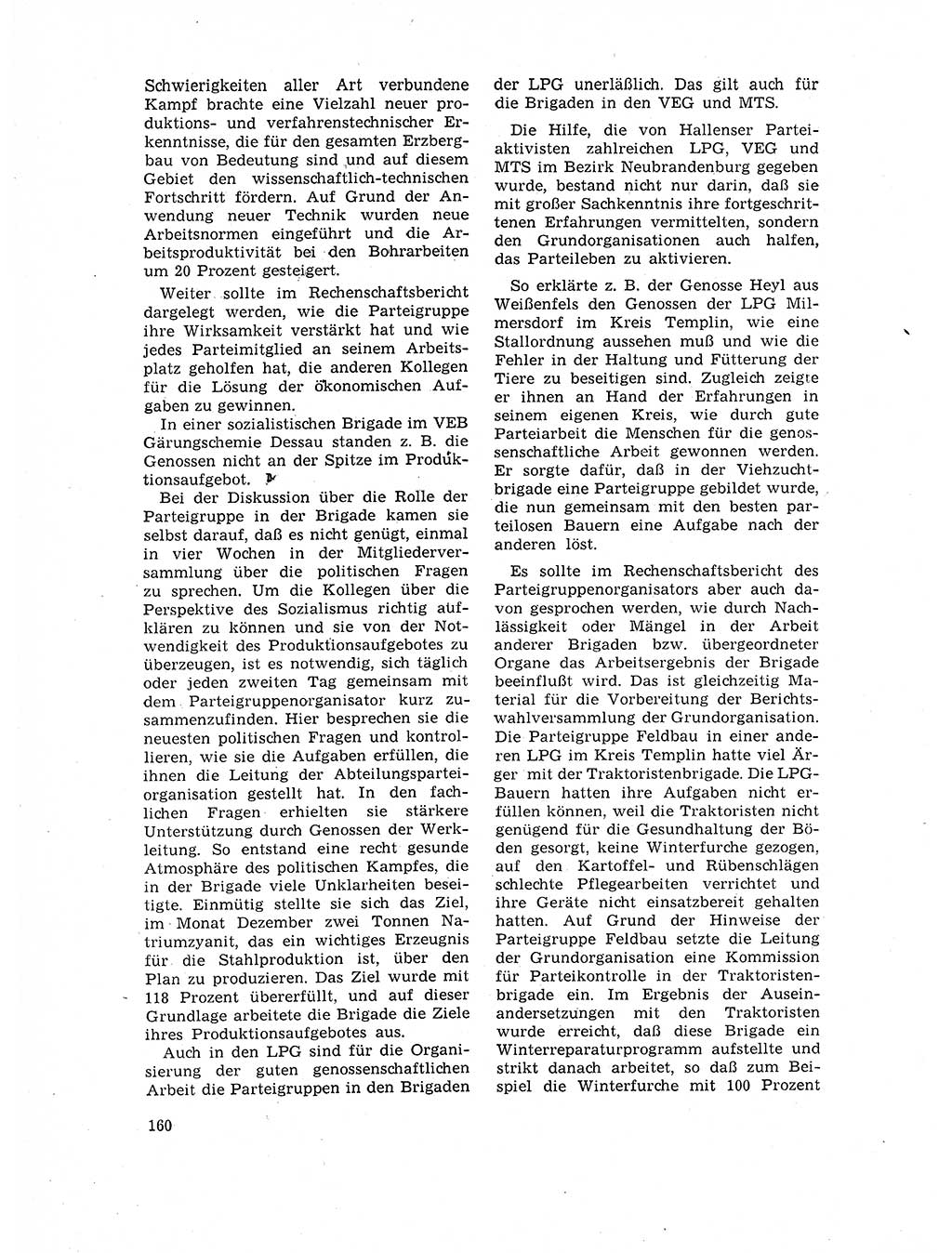 Neuer Weg (NW), Organ des Zentralkomitees (ZK) der SED (Sozialistische Einheitspartei Deutschlands) für Fragen des Parteilebens, 17. Jahrgang [Deutsche Demokratische Republik (DDR)] 1962, Seite 160 (NW ZK SED DDR 1962, S. 160)