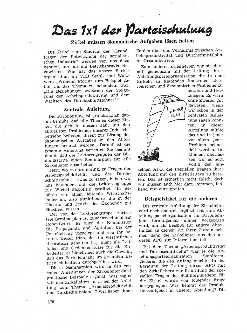 Neuer Weg (NW), Organ des Zentralkomitees (ZK) der SED (Sozialistische Einheitspartei Deutschlands) für Fragen des Parteilebens, 17. Jahrgang [Deutsche Demokratische Republik (DDR)] 1962, Seite 178 (NW ZK SED DDR 1962, S. 178)
