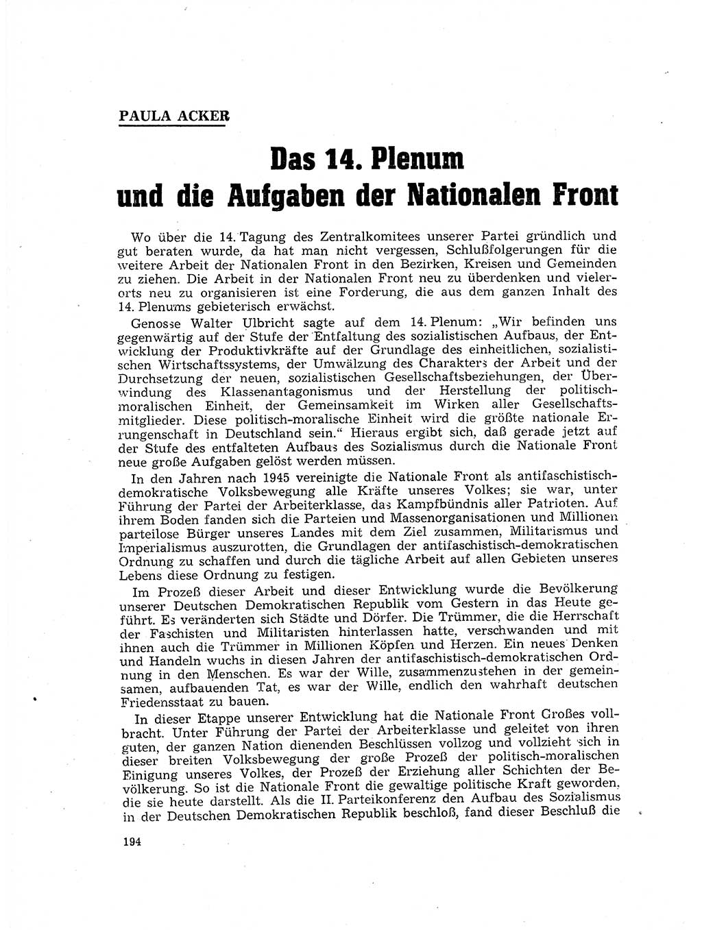 Neuer Weg (NW), Organ des Zentralkomitees (ZK) der SED (Sozialistische Einheitspartei Deutschlands) für Fragen des Parteilebens, 17. Jahrgang [Deutsche Demokratische Republik (DDR)] 1962, Seite 194 (NW ZK SED DDR 1962, S. 194)