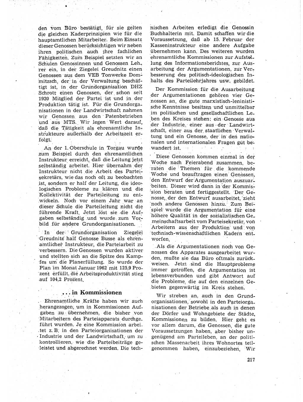 Neuer Weg (NW), Organ des Zentralkomitees (ZK) der SED (Sozialistische Einheitspartei Deutschlands) für Fragen des Parteilebens, 17. Jahrgang [Deutsche Demokratische Republik (DDR)] 1962, Seite 217 (NW ZK SED DDR 1962, S. 217)