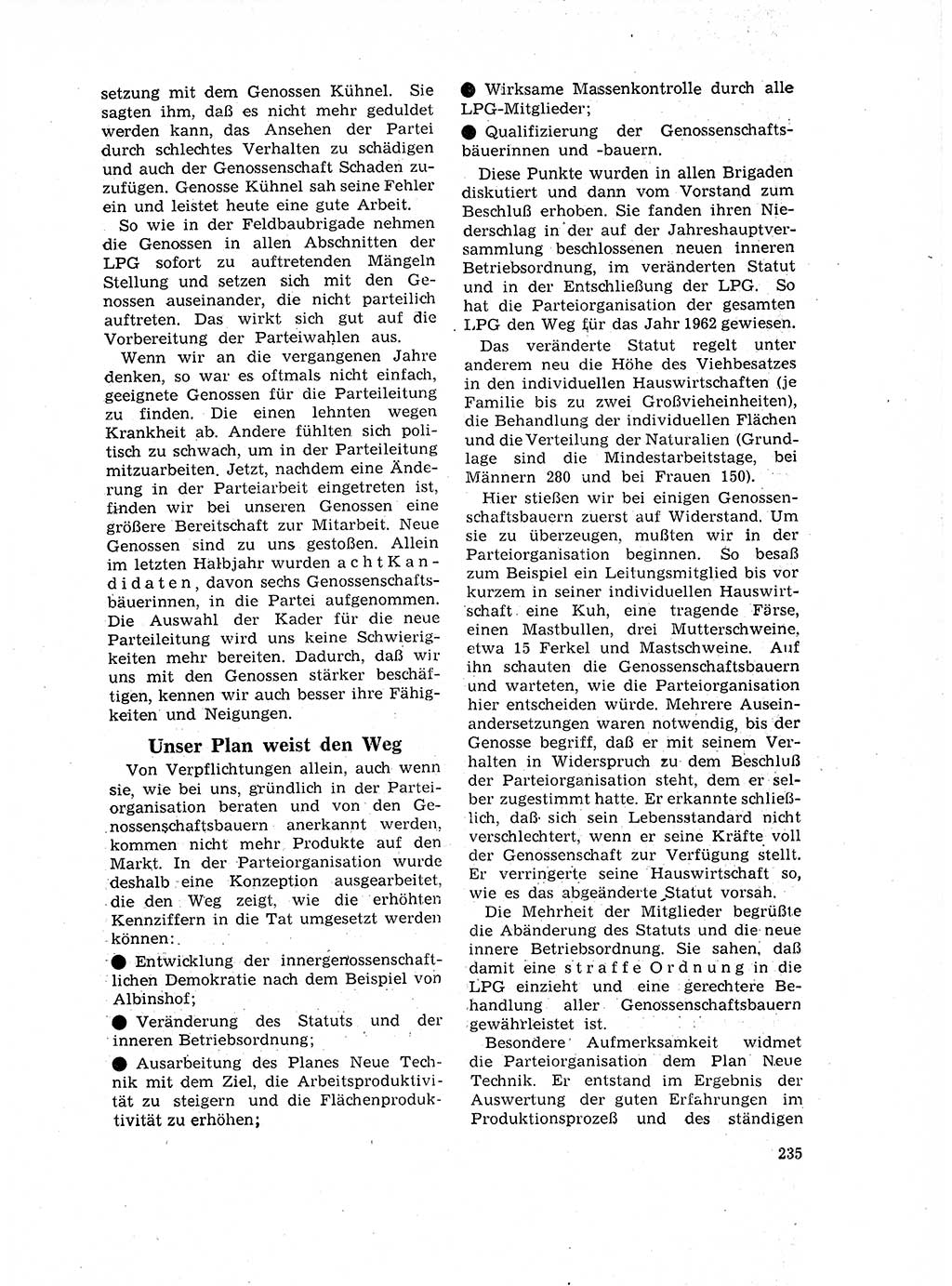 Neuer Weg (NW), Organ des Zentralkomitees (ZK) der SED (Sozialistische Einheitspartei Deutschlands) für Fragen des Parteilebens, 17. Jahrgang [Deutsche Demokratische Republik (DDR)] 1962, Seite 235 (NW ZK SED DDR 1962, S. 235)