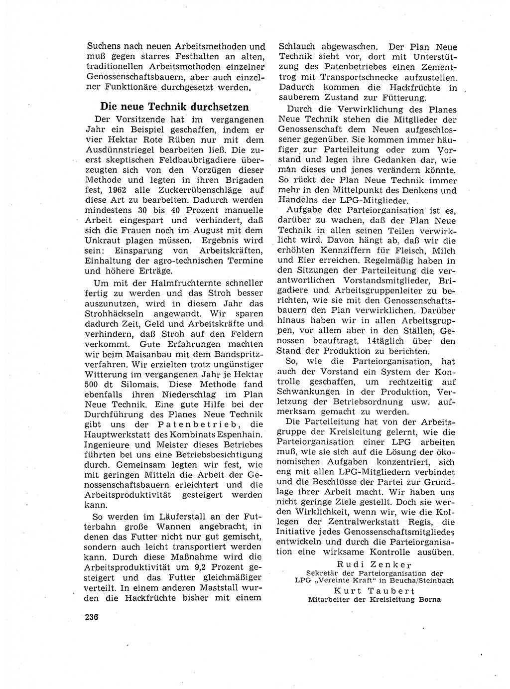 Neuer Weg (NW), Organ des Zentralkomitees (ZK) der SED (Sozialistische Einheitspartei Deutschlands) für Fragen des Parteilebens, 17. Jahrgang [Deutsche Demokratische Republik (DDR)] 1962, Seite 236 (NW ZK SED DDR 1962, S. 236)