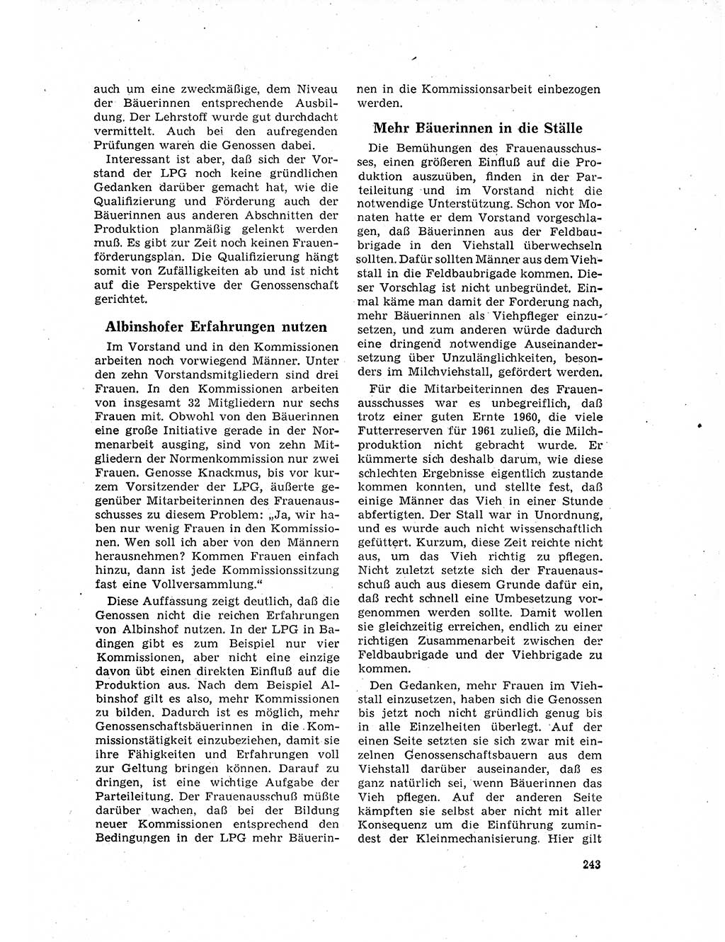 Neuer Weg (NW), Organ des Zentralkomitees (ZK) der SED (Sozialistische Einheitspartei Deutschlands) für Fragen des Parteilebens, 17. Jahrgang [Deutsche Demokratische Republik (DDR)] 1962, Seite 243 (NW ZK SED DDR 1962, S. 243)