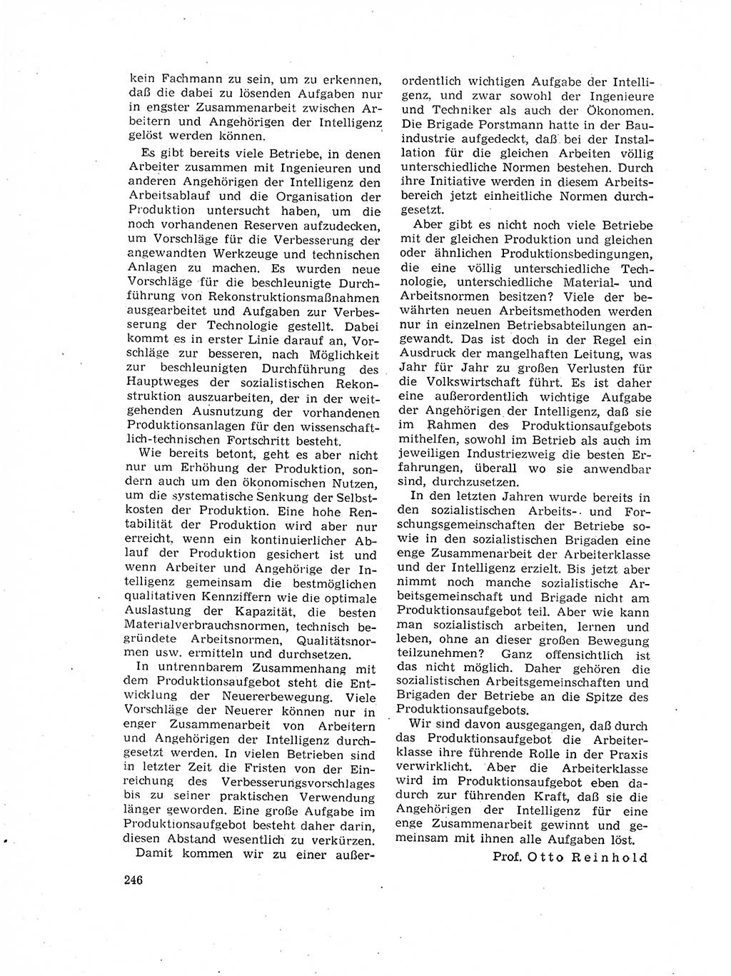 Neuer Weg (NW), Organ des Zentralkomitees (ZK) der SED (Sozialistische Einheitspartei Deutschlands) für Fragen des Parteilebens, 17. Jahrgang [Deutsche Demokratische Republik (DDR)] 1962, Seite 246 (NW ZK SED DDR 1962, S. 246)