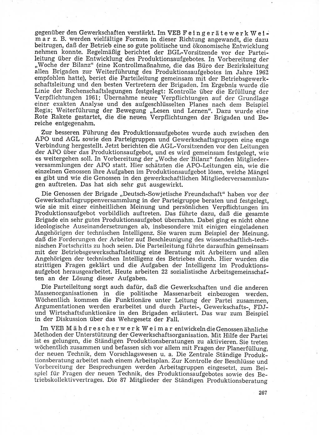 Neuer Weg (NW), Organ des Zentralkomitees (ZK) der SED (Sozialistische Einheitspartei Deutschlands) für Fragen des Parteilebens, 17. Jahrgang [Deutsche Demokratische Republik (DDR)] 1962, Seite 267 (NW ZK SED DDR 1962, S. 267)