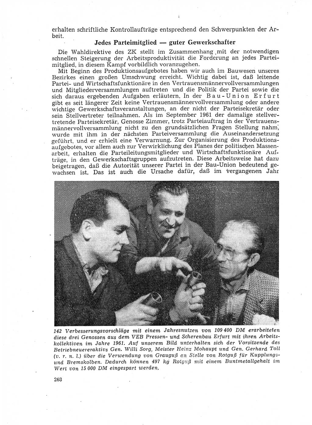 Neuer Weg (NW), Organ des Zentralkomitees (ZK) der SED (Sozialistische Einheitspartei Deutschlands) für Fragen des Parteilebens, 17. Jahrgang [Deutsche Demokratische Republik (DDR)] 1962, Seite 268 (NW ZK SED DDR 1962, S. 268)