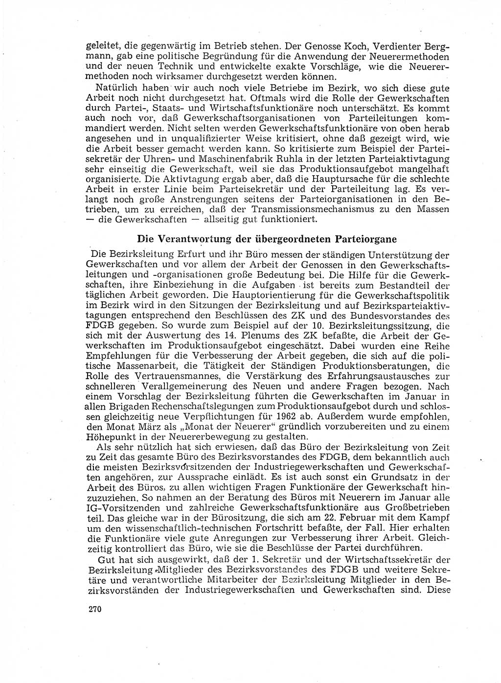 Neuer Weg (NW), Organ des Zentralkomitees (ZK) der SED (Sozialistische Einheitspartei Deutschlands) für Fragen des Parteilebens, 17. Jahrgang [Deutsche Demokratische Republik (DDR)] 1962, Seite 270 (NW ZK SED DDR 1962, S. 270)