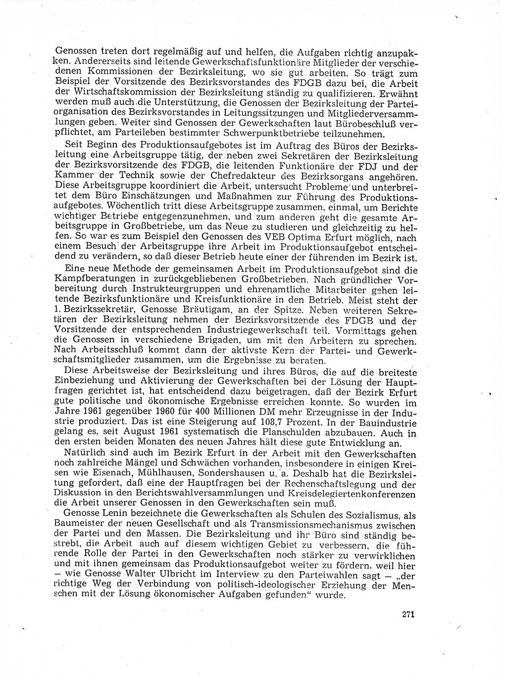 Neuer Weg (NW), Organ des Zentralkomitees (ZK) der SED (Sozialistische Einheitspartei Deutschlands) für Fragen des Parteilebens, 17. Jahrgang [Deutsche Demokratische Republik (DDR)] 1962, Seite 271 (NW ZK SED DDR 1962, S. 271)