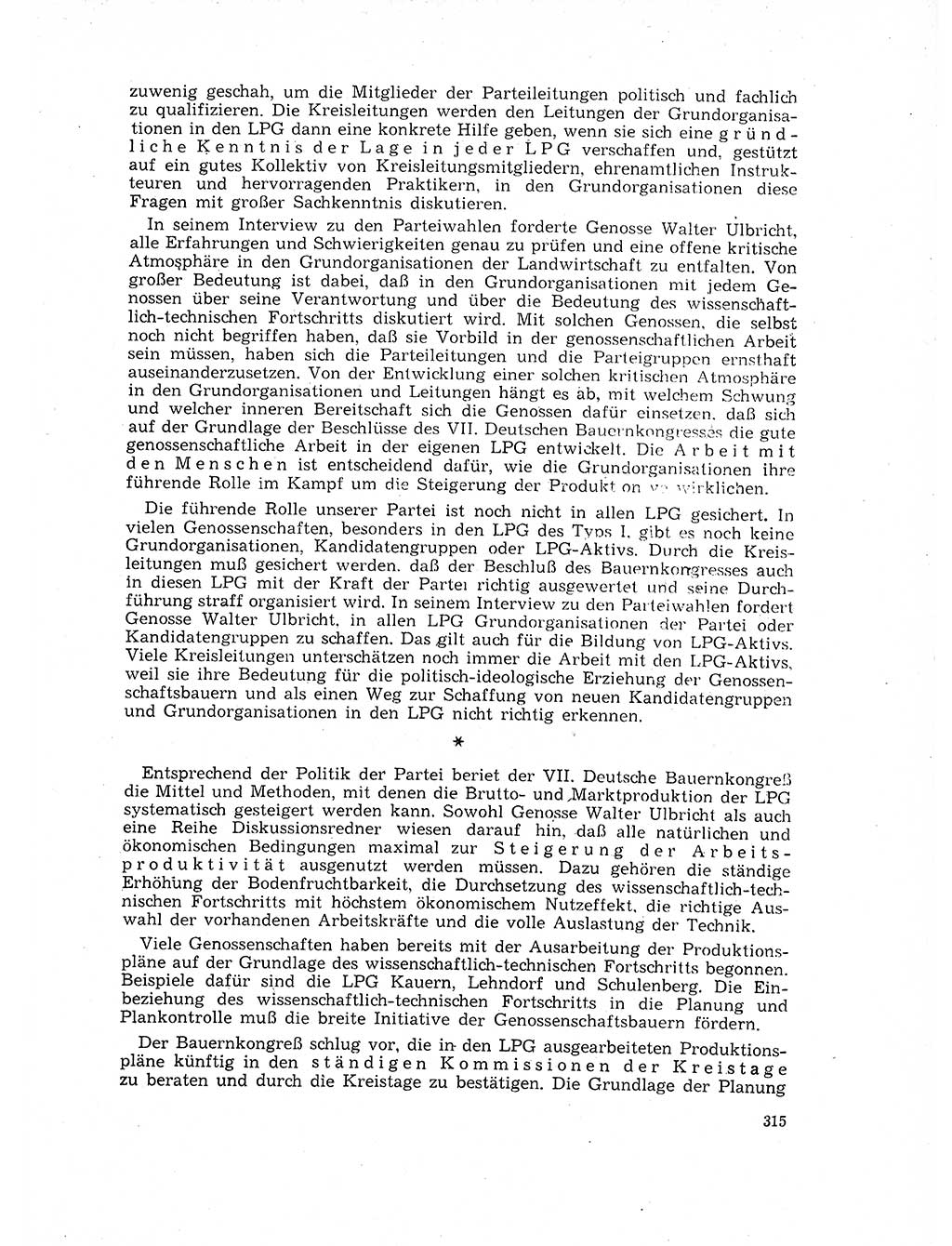 Neuer Weg (NW), Organ des Zentralkomitees (ZK) der SED (Sozialistische Einheitspartei Deutschlands) für Fragen des Parteilebens, 17. Jahrgang [Deutsche Demokratische Republik (DDR)] 1962, Seite 315 (NW ZK SED DDR 1962, S. 315)