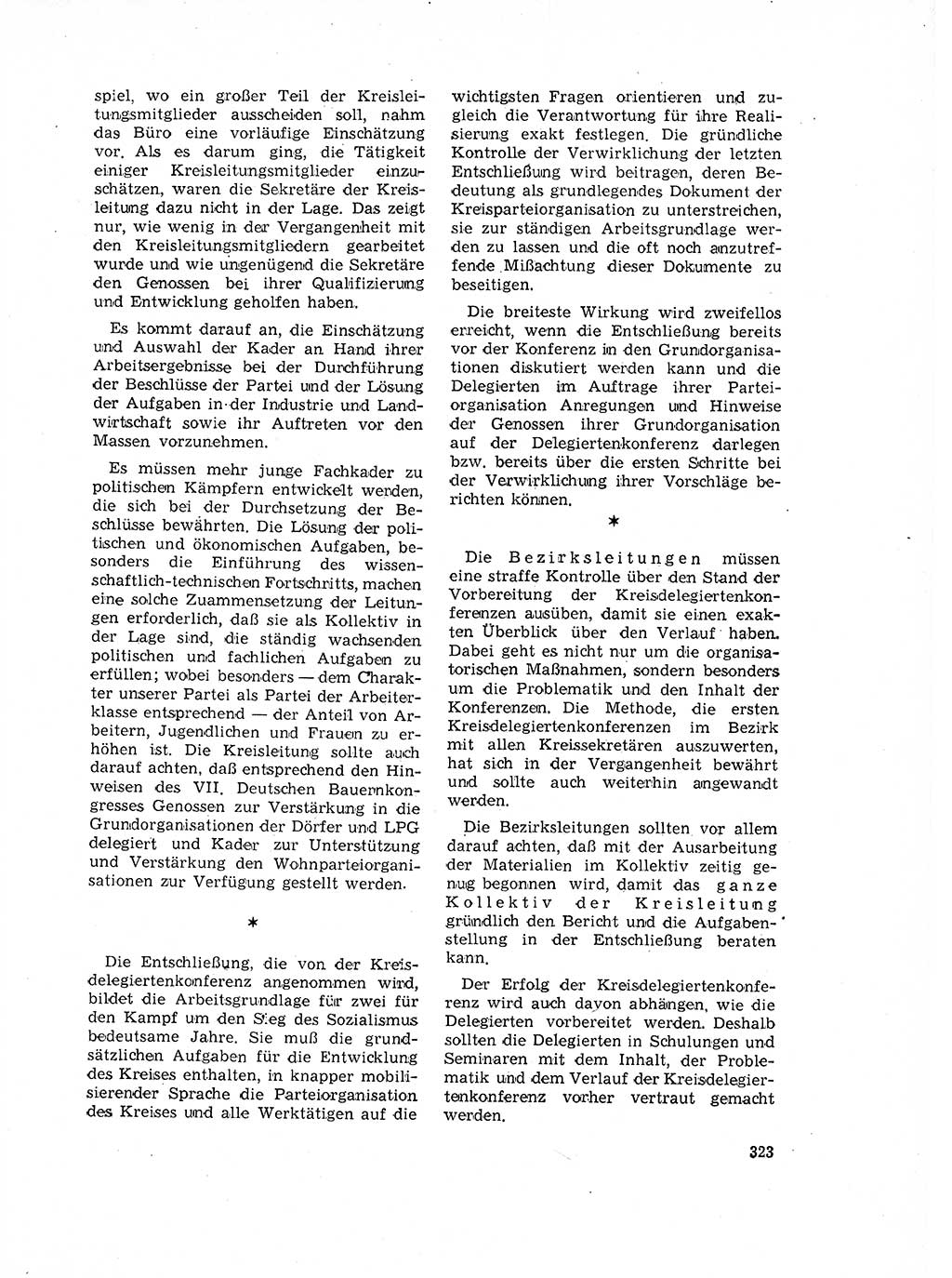 Neuer Weg (NW), Organ des Zentralkomitees (ZK) der SED (Sozialistische Einheitspartei Deutschlands) für Fragen des Parteilebens, 17. Jahrgang [Deutsche Demokratische Republik (DDR)] 1962, Seite 323 (NW ZK SED DDR 1962, S. 323)