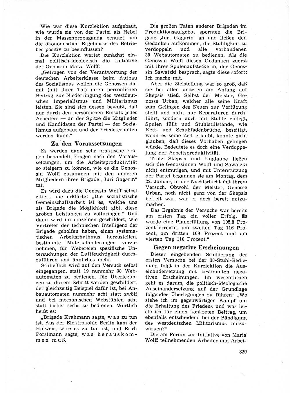 Neuer Weg (NW), Organ des Zentralkomitees (ZK) der SED (Sozialistische Einheitspartei Deutschlands) für Fragen des Parteilebens, 17. Jahrgang [Deutsche Demokratische Republik (DDR)] 1962, Seite 329 (NW ZK SED DDR 1962, S. 329)