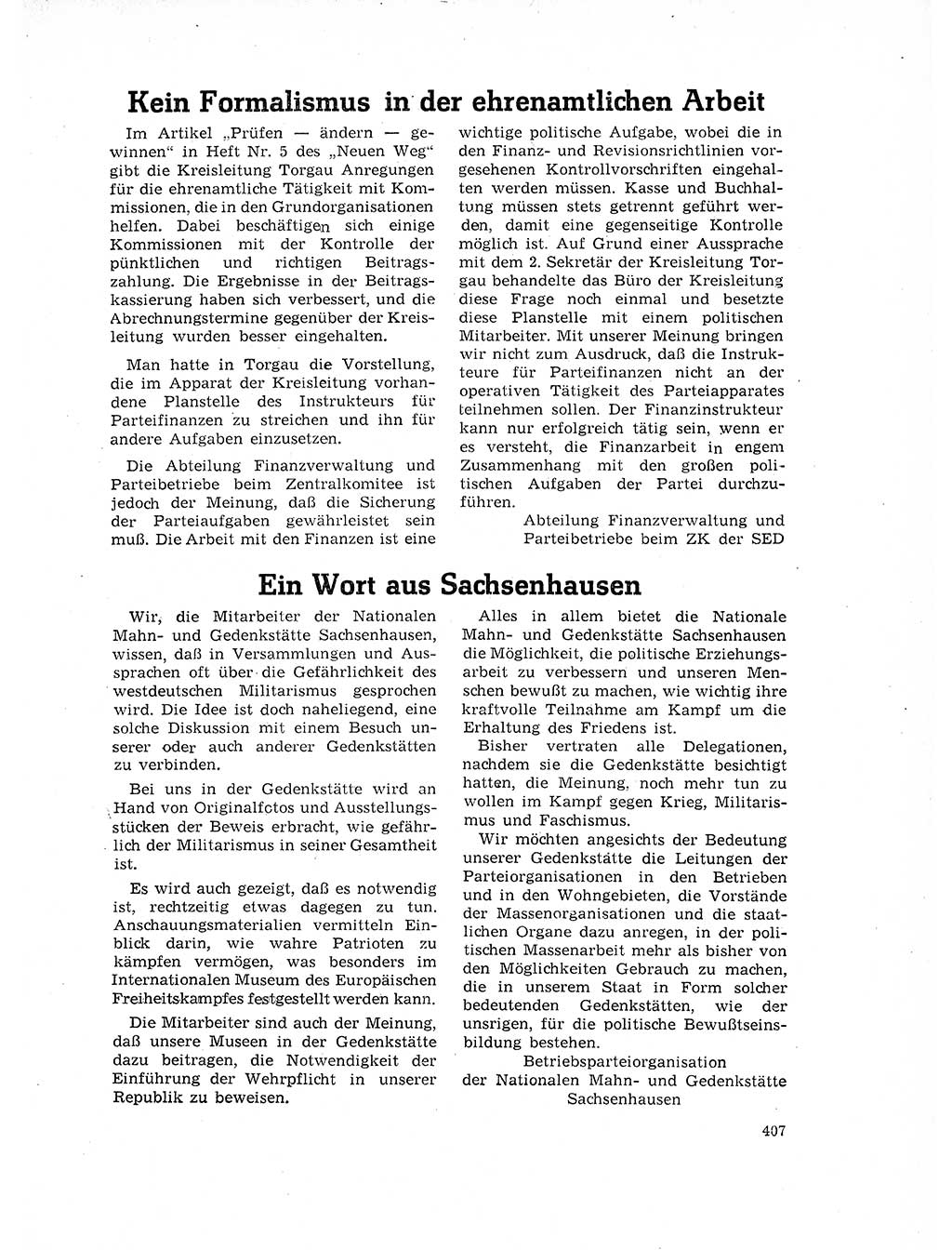 Neuer Weg (NW), Organ des Zentralkomitees (ZK) der SED (Sozialistische Einheitspartei Deutschlands) für Fragen des Parteilebens, 17. Jahrgang [Deutsche Demokratische Republik (DDR)] 1962, Seite 407 (NW ZK SED DDR 1962, S. 407)