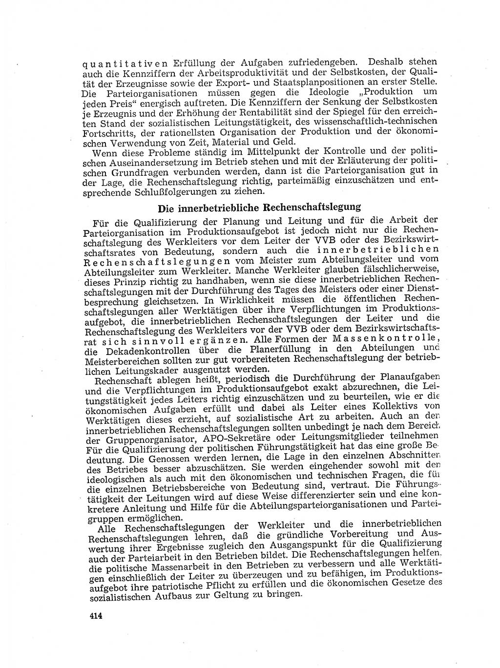 Neuer Weg (NW), Organ des Zentralkomitees (ZK) der SED (Sozialistische Einheitspartei Deutschlands) für Fragen des Parteilebens, 17. Jahrgang [Deutsche Demokratische Republik (DDR)] 1962, Seite 414 (NW ZK SED DDR 1962, S. 414)