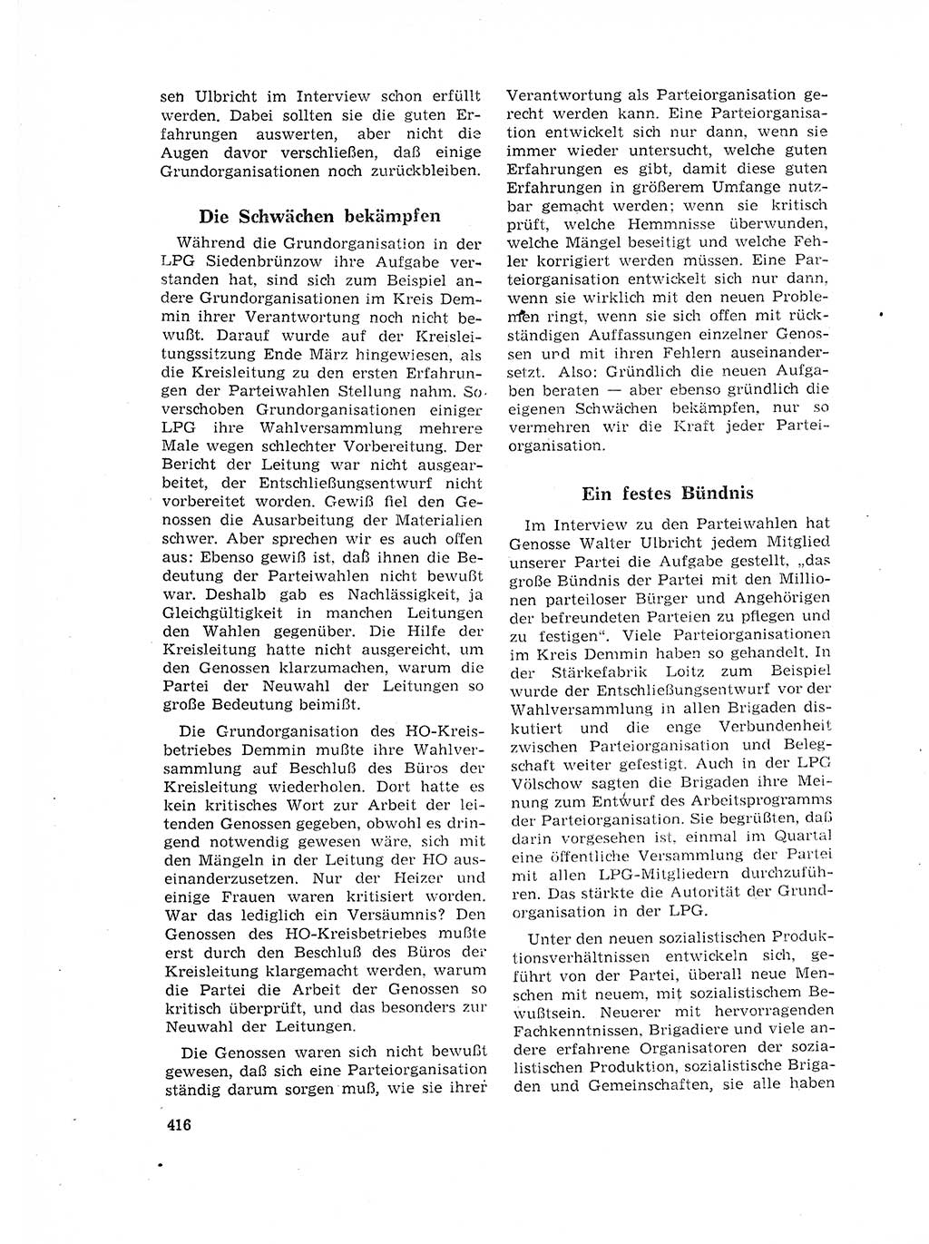 Neuer Weg (NW), Organ des Zentralkomitees (ZK) der SED (Sozialistische Einheitspartei Deutschlands) für Fragen des Parteilebens, 17. Jahrgang [Deutsche Demokratische Republik (DDR)] 1962, Seite 416 (NW ZK SED DDR 1962, S. 416)