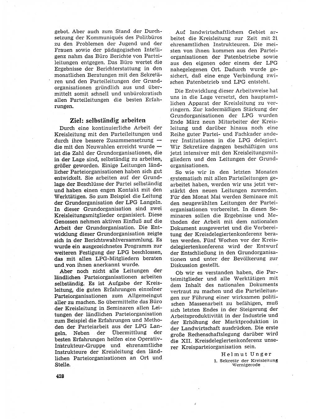 Neuer Weg (NW), Organ des Zentralkomitees (ZK) der SED (Sozialistische Einheitspartei Deutschlands) für Fragen des Parteilebens, 17. Jahrgang [Deutsche Demokratische Republik (DDR)] 1962, Seite 428 (NW ZK SED DDR 1962, S. 428)