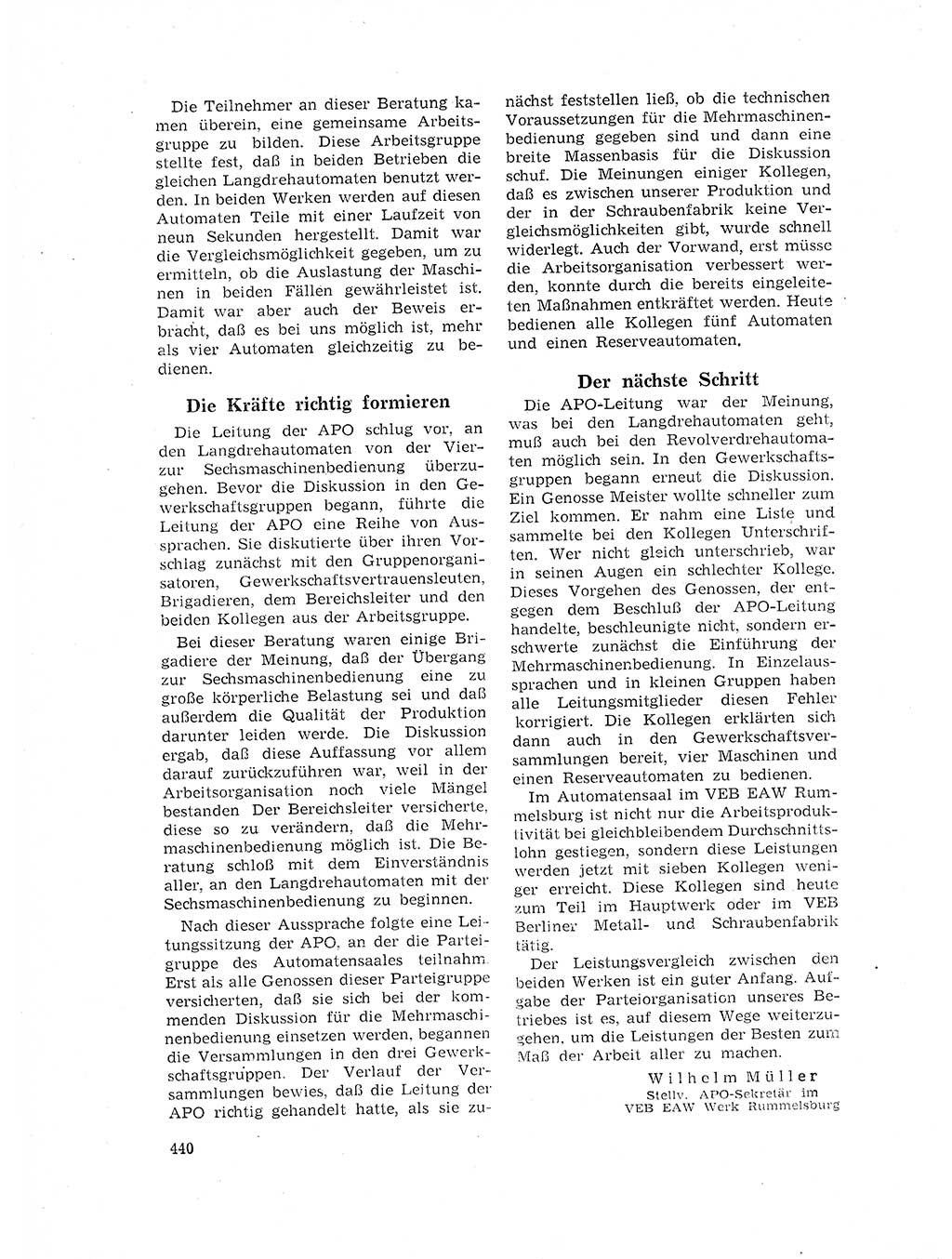 Neuer Weg (NW), Organ des Zentralkomitees (ZK) der SED (Sozialistische Einheitspartei Deutschlands) für Fragen des Parteilebens, 17. Jahrgang [Deutsche Demokratische Republik (DDR)] 1962, Seite 440 (NW ZK SED DDR 1962, S. 440)