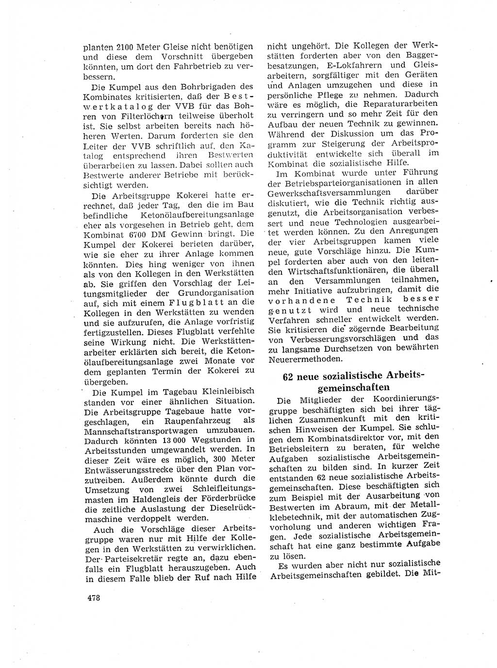 Neuer Weg (NW), Organ des Zentralkomitees (ZK) der SED (Sozialistische Einheitspartei Deutschlands) für Fragen des Parteilebens, 17. Jahrgang [Deutsche Demokratische Republik (DDR)] 1962, Seite 478 (NW ZK SED DDR 1962, S. 478)