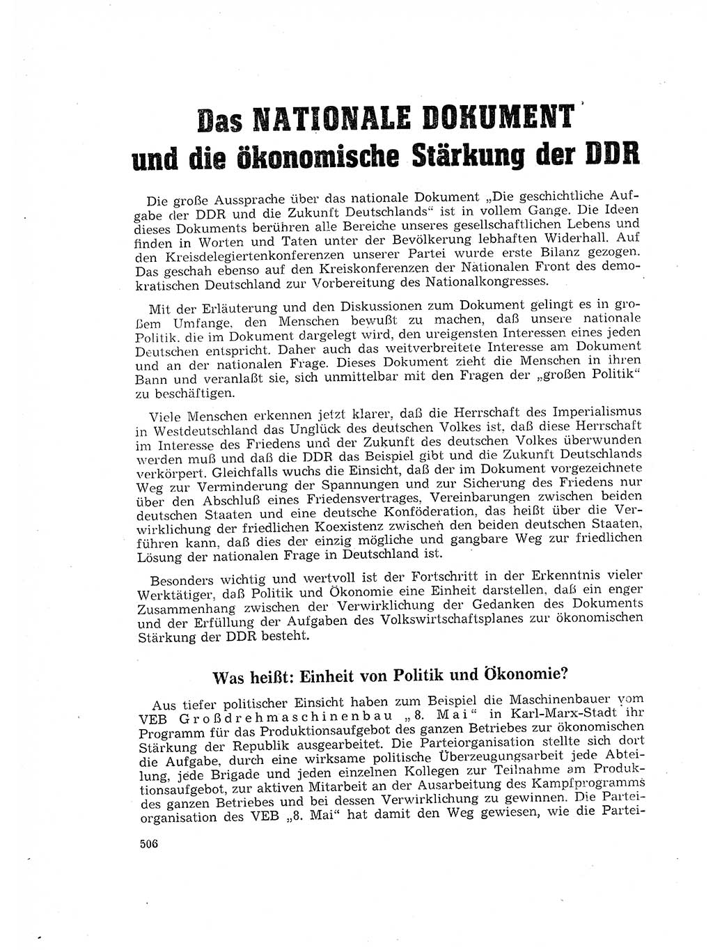 Neuer Weg (NW), Organ des Zentralkomitees (ZK) der SED (Sozialistische Einheitspartei Deutschlands) für Fragen des Parteilebens, 17. Jahrgang [Deutsche Demokratische Republik (DDR)] 1962, Seite 506 (NW ZK SED DDR 1962, S. 506)