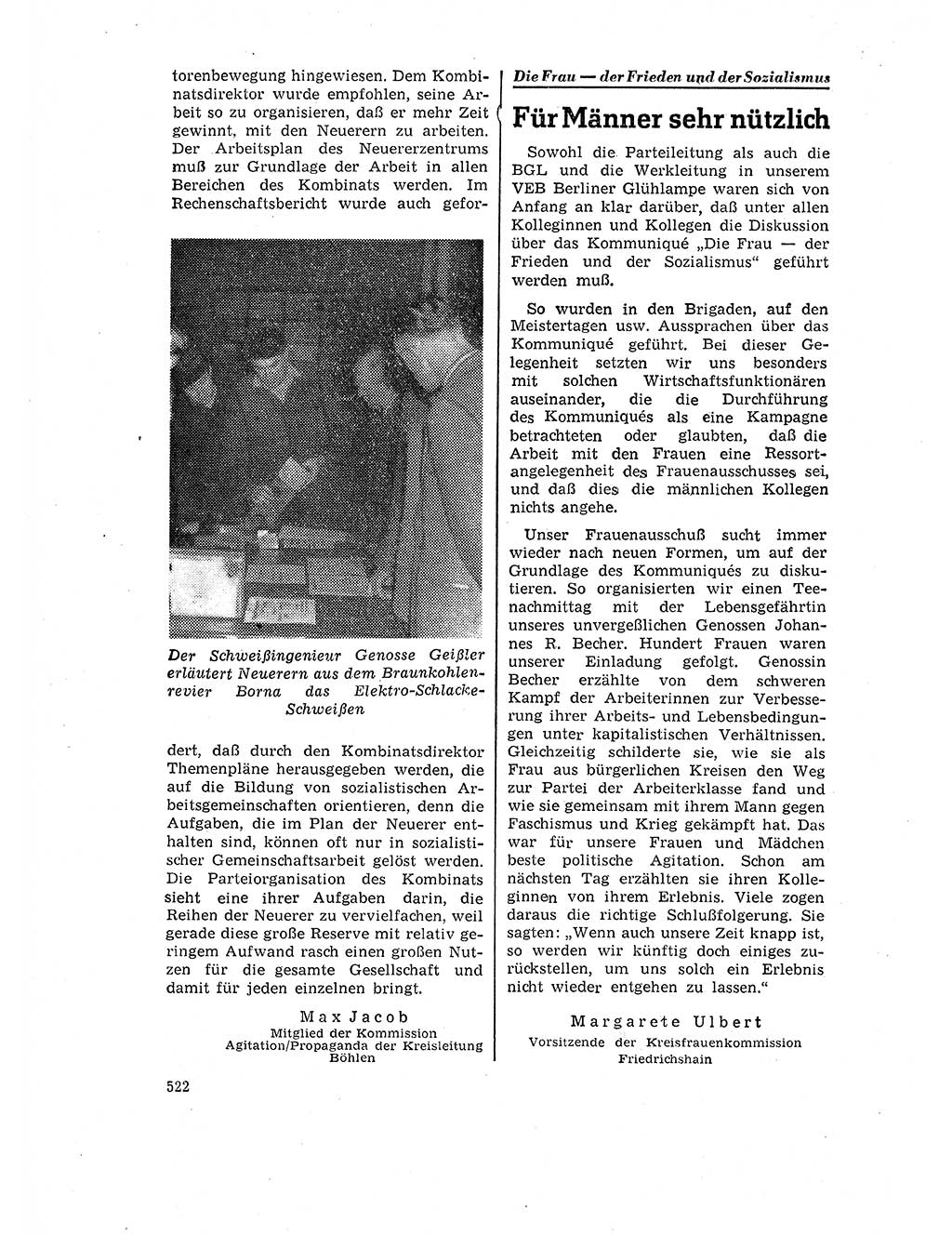 Neuer Weg (NW), Organ des Zentralkomitees (ZK) der SED (Sozialistische Einheitspartei Deutschlands) für Fragen des Parteilebens, 17. Jahrgang [Deutsche Demokratische Republik (DDR)] 1962, Seite 522 (NW ZK SED DDR 1962, S. 522)