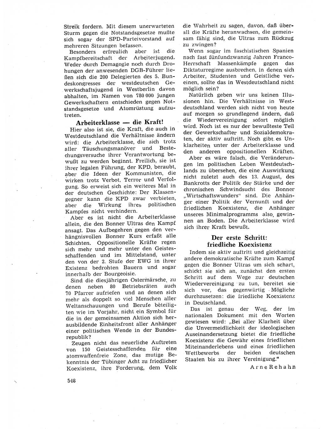 Neuer Weg (NW), Organ des Zentralkomitees (ZK) der SED (Sozialistische Einheitspartei Deutschlands) fÃ¼r Fragen des Parteilebens, 17. Jahrgang [Deutsche Demokratische Republik (DDR)] 1962, Seite 548 (NW ZK SED DDR 1962, S. 548)