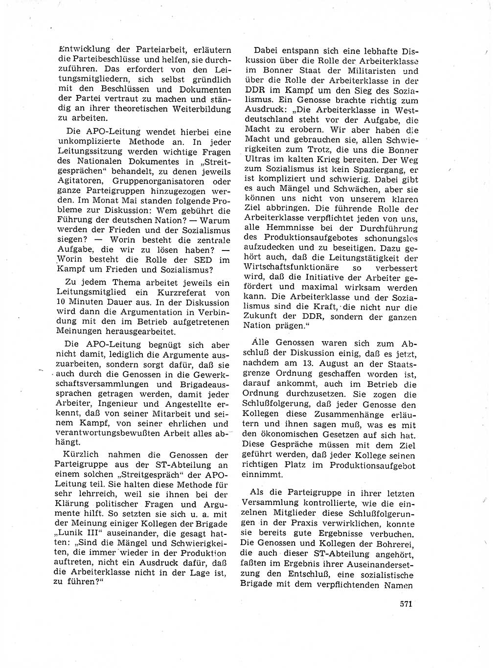Neuer Weg (NW), Organ des Zentralkomitees (ZK) der SED (Sozialistische Einheitspartei Deutschlands) für Fragen des Parteilebens, 17. Jahrgang [Deutsche Demokratische Republik (DDR)] 1962, Seite 571 (NW ZK SED DDR 1962, S. 571)