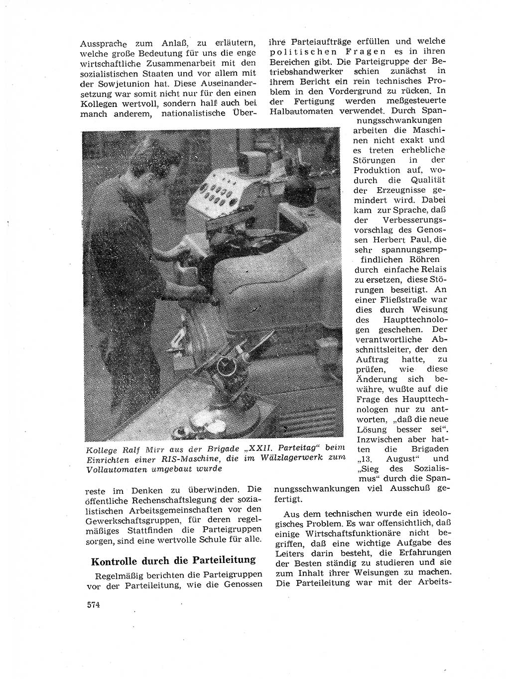 Neuer Weg (NW), Organ des Zentralkomitees (ZK) der SED (Sozialistische Einheitspartei Deutschlands) fÃ¼r Fragen des Parteilebens, 17. Jahrgang [Deutsche Demokratische Republik (DDR)] 1962, Seite 574 (NW ZK SED DDR 1962, S. 574)