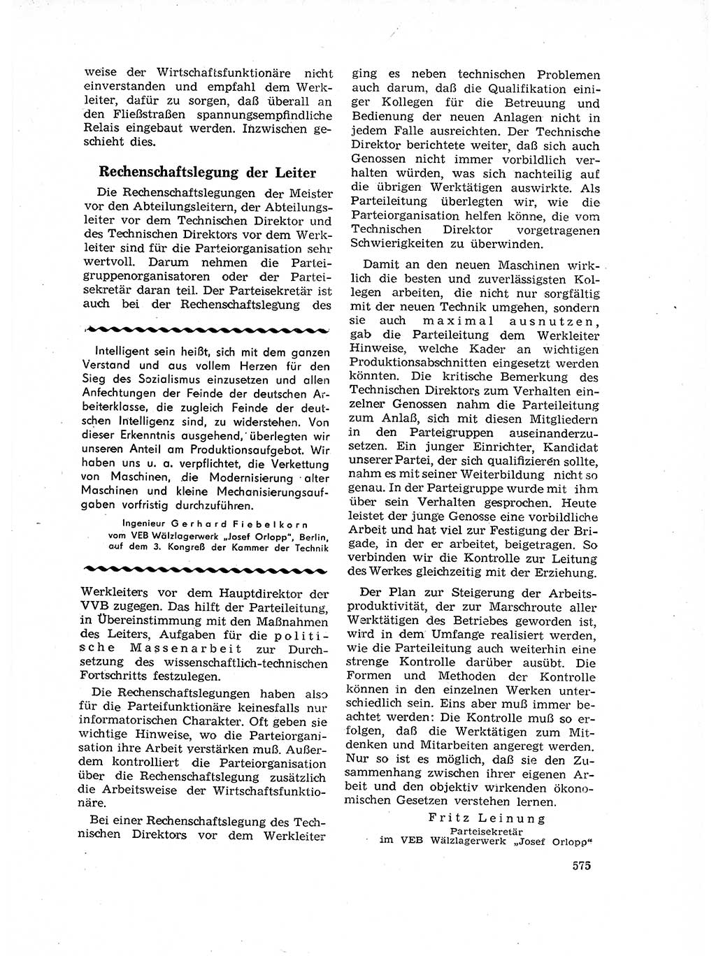 Neuer Weg (NW), Organ des Zentralkomitees (ZK) der SED (Sozialistische Einheitspartei Deutschlands) für Fragen des Parteilebens, 17. Jahrgang [Deutsche Demokratische Republik (DDR)] 1962, Seite 575 (NW ZK SED DDR 1962, S. 575)