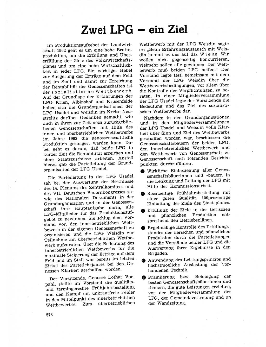 Neuer Weg (NW), Organ des Zentralkomitees (ZK) der SED (Sozialistische Einheitspartei Deutschlands) für Fragen des Parteilebens, 17. Jahrgang [Deutsche Demokratische Republik (DDR)] 1962, Seite 578 (NW ZK SED DDR 1962, S. 578)