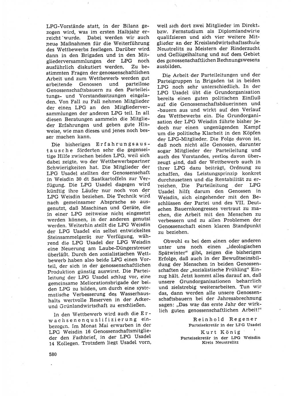 Neuer Weg (NW), Organ des Zentralkomitees (ZK) der SED (Sozialistische Einheitspartei Deutschlands) für Fragen des Parteilebens, 17. Jahrgang [Deutsche Demokratische Republik (DDR)] 1962, Seite 580 (NW ZK SED DDR 1962, S. 580)