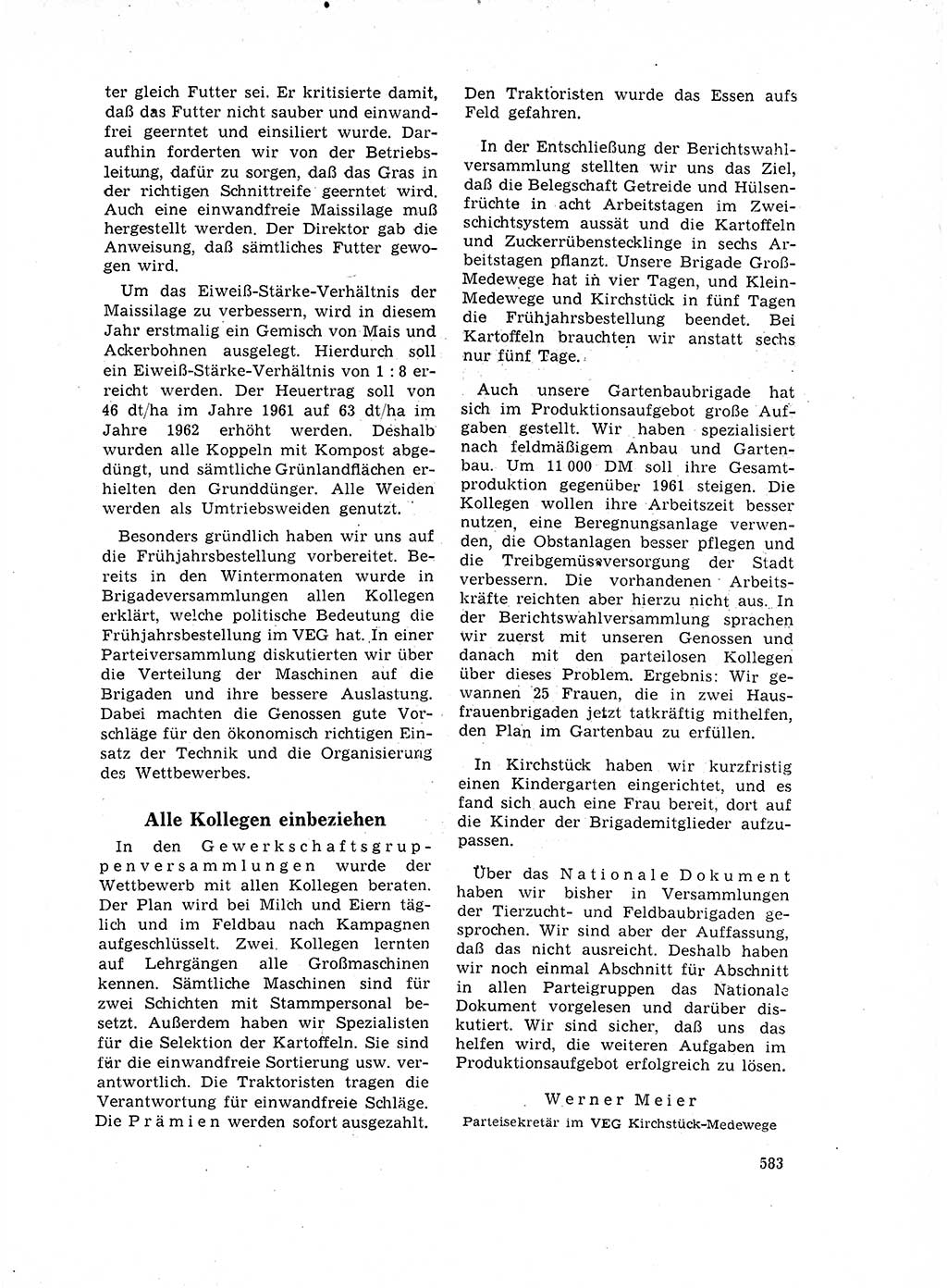 Neuer Weg (NW), Organ des Zentralkomitees (ZK) der SED (Sozialistische Einheitspartei Deutschlands) für Fragen des Parteilebens, 17. Jahrgang [Deutsche Demokratische Republik (DDR)] 1962, Seite 583 (NW ZK SED DDR 1962, S. 583)
