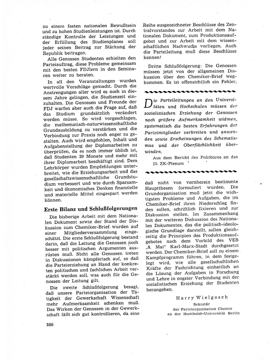 Neuer Weg (NW), Organ des Zentralkomitees (ZK) der SED (Sozialistische Einheitspartei Deutschlands) für Fragen des Parteilebens, 17. Jahrgang [Deutsche Demokratische Republik (DDR)] 1962, Seite 586 (NW ZK SED DDR 1962, S. 586)